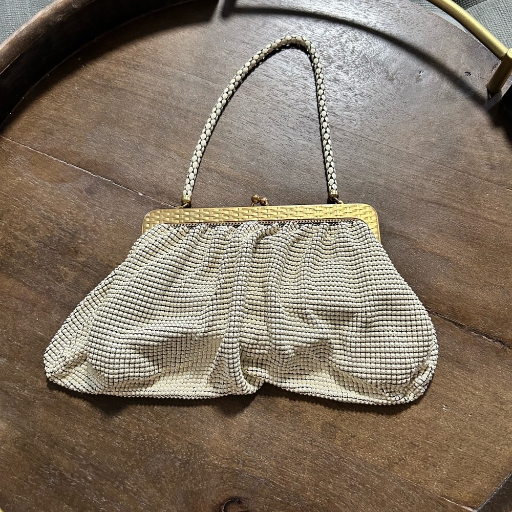 Elegant Cream Beaded Women's Bag